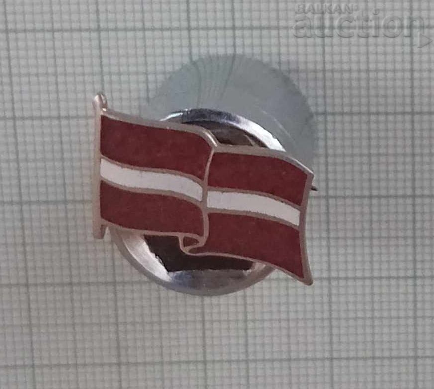 LATVIA NATIONAL FLAG ENAMEL BADGE