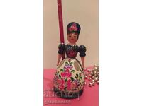 Păpușă creion din lemn TRADIȚIONALĂ