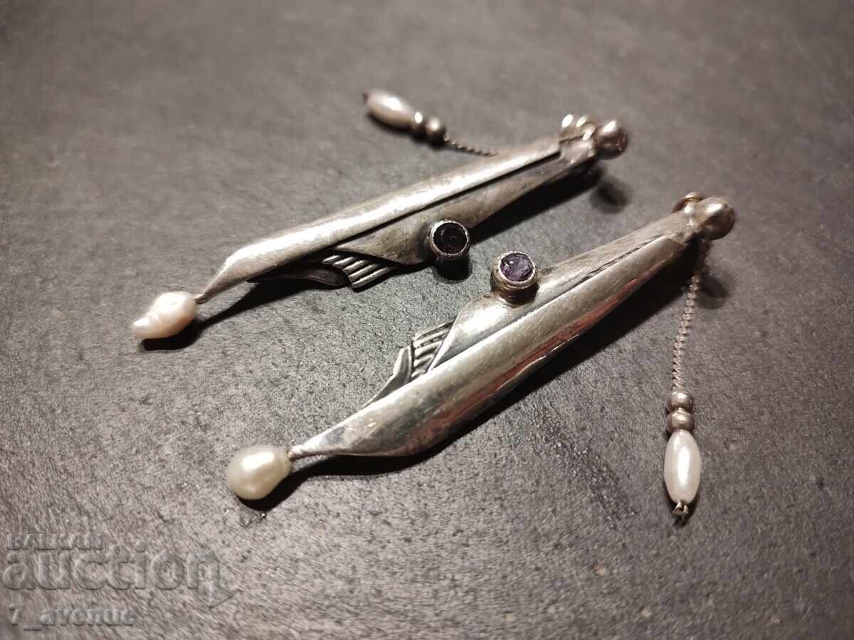 Earrings - interesting, long, handmade, silver 22.03.25 with price 299.00 BGN | € 152.88 Earrings - interesting, long, handmade, silver 22.03.25 with price 299.00 BGN | € 152.88