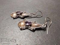 Earrings - long, handmade, silver and gold 22.03.25