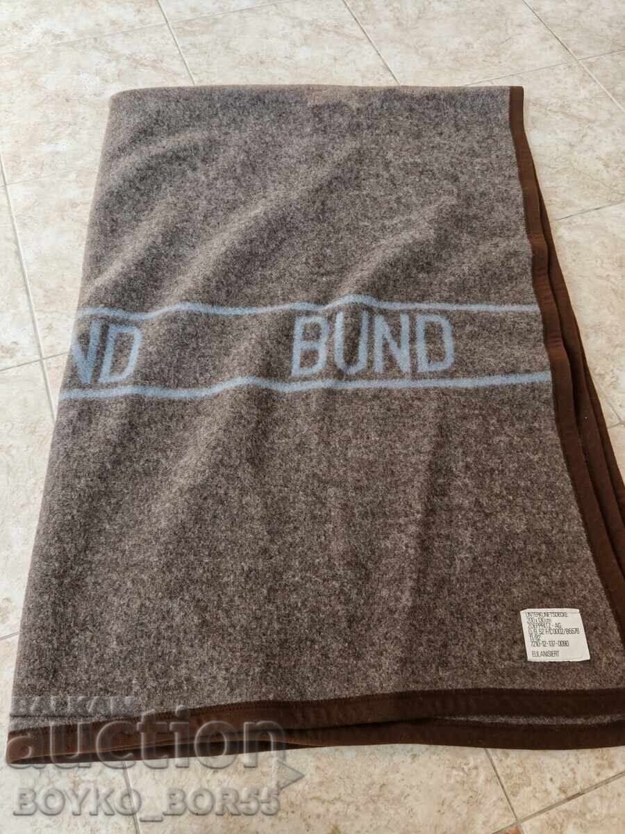 German Bundeswehr Military Officer's Wool Blanket F.R. Germany German Bundeswehr Military Officer's Wool Blanket F.R. Germany