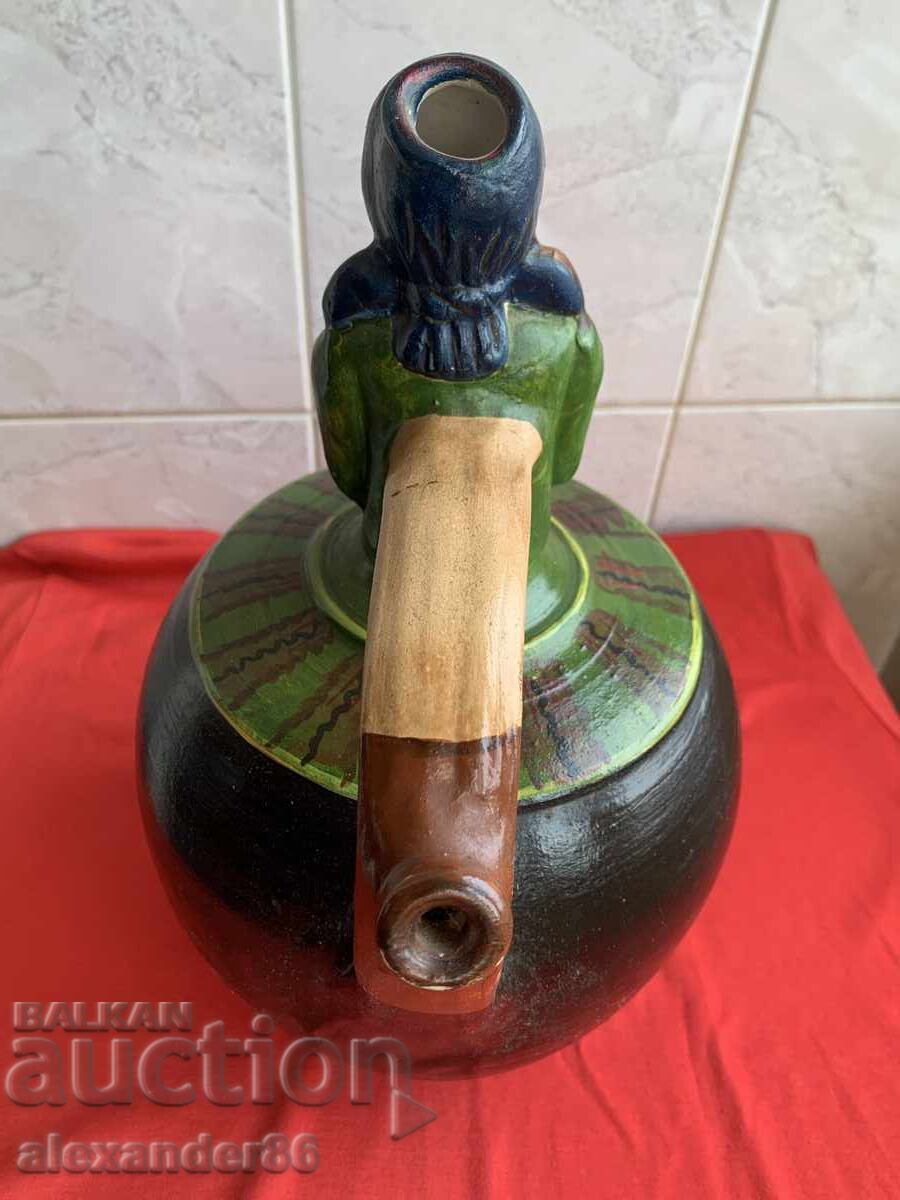 Old wedding jug, girl with rabbit - 7 Old wedding jug, girl with rabbit - 7