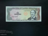 DOMINICAN REPUBLIC/DOMINICANA 1 PESO 1988 NEW UNC