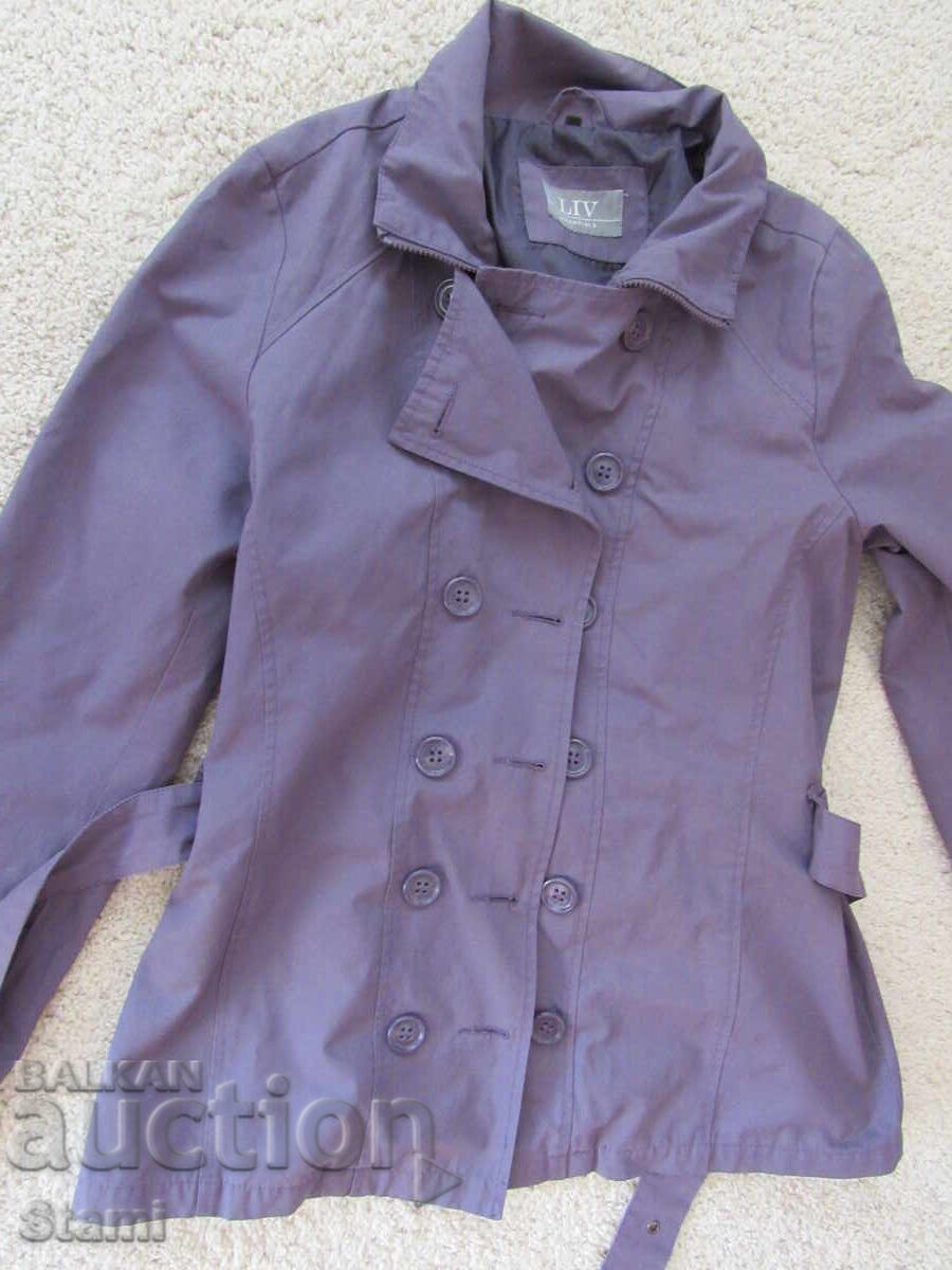 Trench coat, purple color, LIV size 46 with price 15.00 BGN | € 7.67 Trench coat, purple color, LIV size 46 with price 15.00 BGN | € 7.67