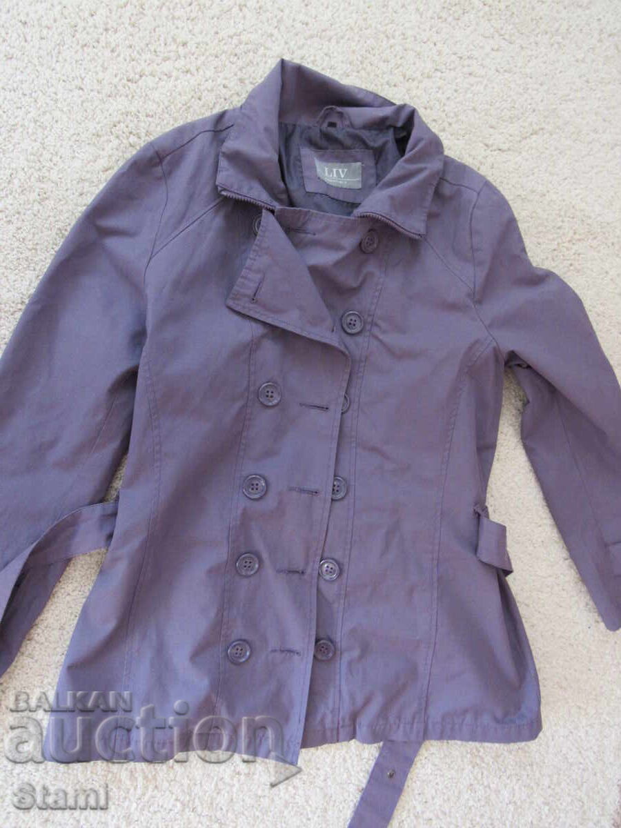 Trench coat, purple color, LIV size 46 Trench coat, purple color, LIV size 46