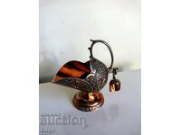 Uniquely Beautiful Silver-Plated Japanese Sugar Bowl