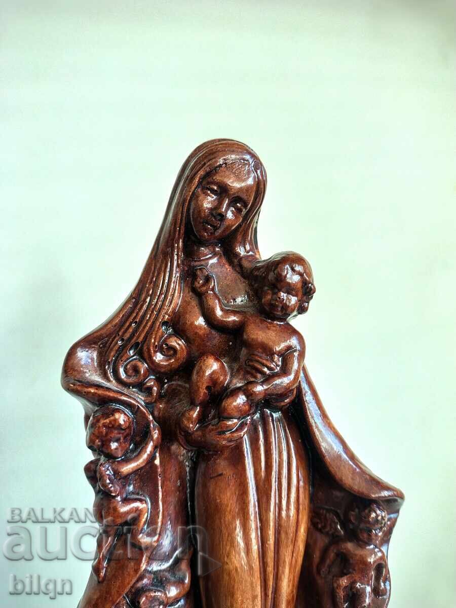 Beautiful Old Wooden Statuette - Mother With Children with price 39.98 BGN | € 20.44