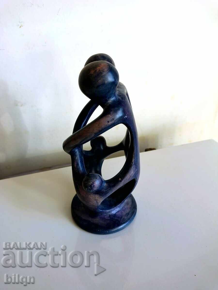 Wonderful Art Figurine - Soapstone Family - 5