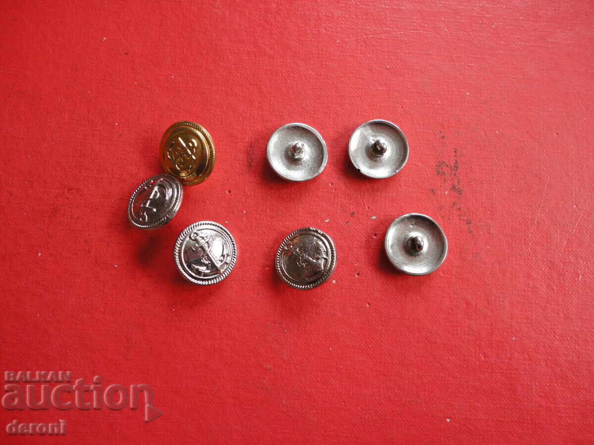 Sailor Metal Buttons Button Anchor - 5 Sailor Metal Buttons Button Anchor - 5