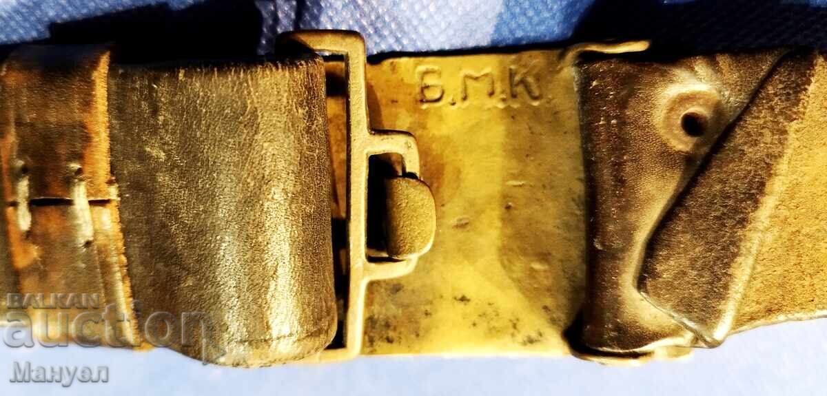 Auction Old, damaged Police Belt - B.M.K Auction Old, damaged Police Belt - B.M.K