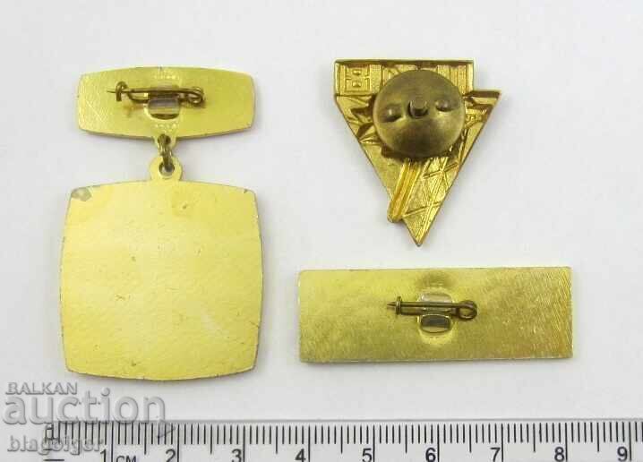 Social Distinctions - For Participation in the Brigade Movement - Lot of 3 Badges - 5 Social Distinctions - For Participation in the Brigade Movement - Lot of 3 Badges - 5