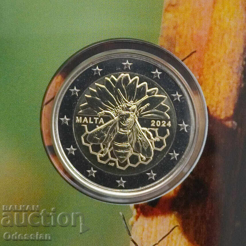 Малта • 2 евро • Малтийска медоносна пчела • 2024 с цена 57.00 лв. | € 29.14