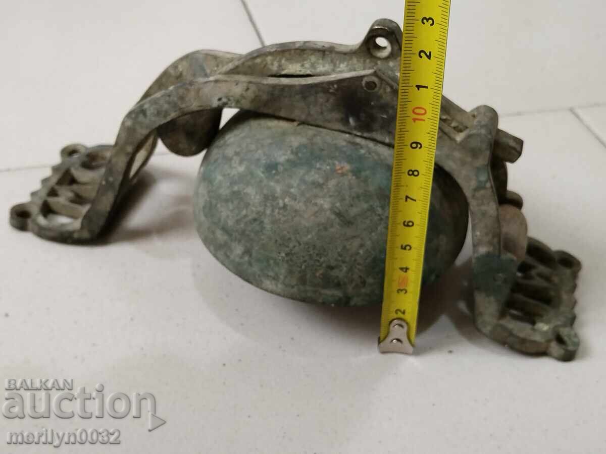 Delivery of Bronze bell 19th century signaling for front door bell