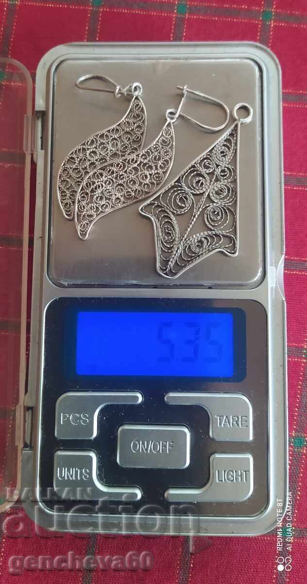 Vintage earrings and pendant-filigree, silver 925 - 5 Vintage earrings and pendant-filigree, silver 925 - 5