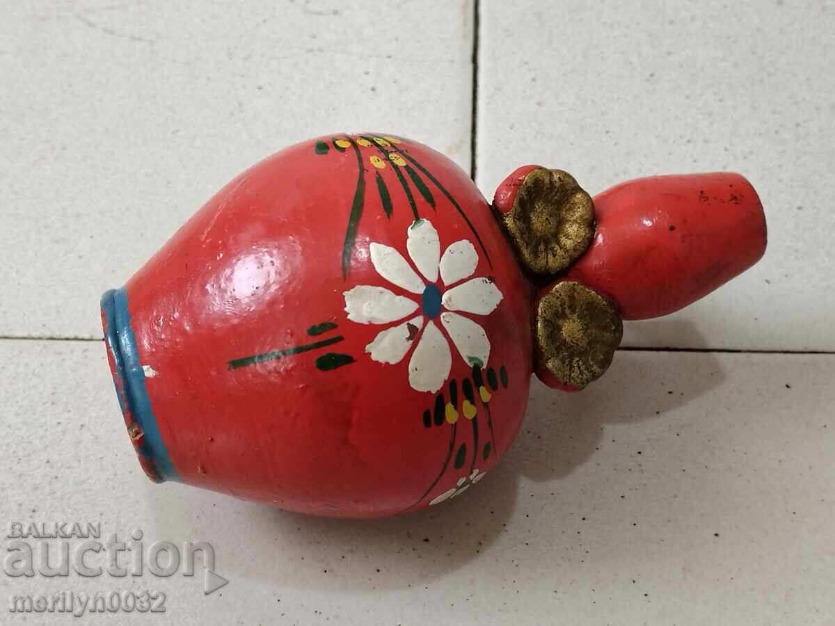 Delivery of Old colorful jug, pitcher, cruet, ceramics Delivery of Old colorful jug, pitcher, cruet, ceramics