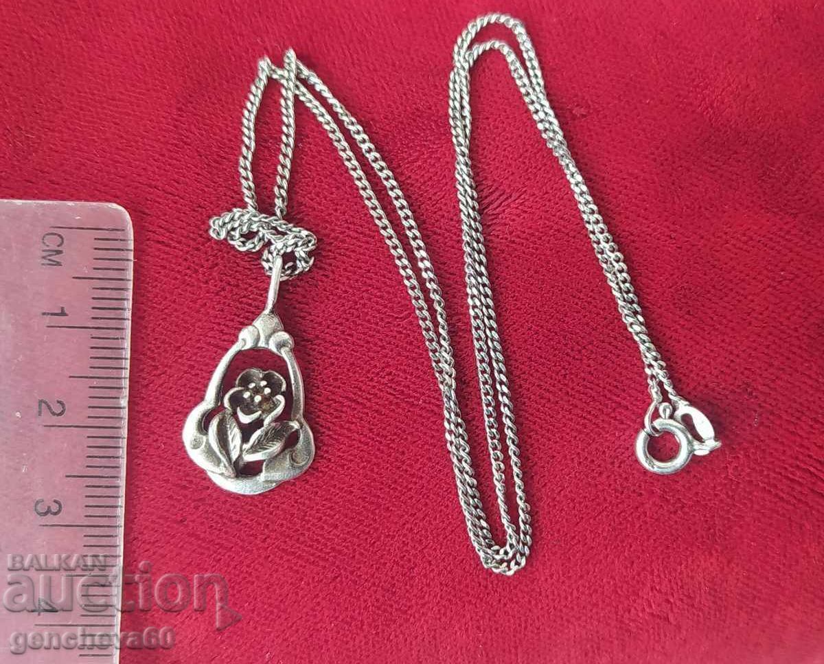 Revival silver ring and necklace "Rose"/marking 900 with price 35.00 BGN | € 17.90