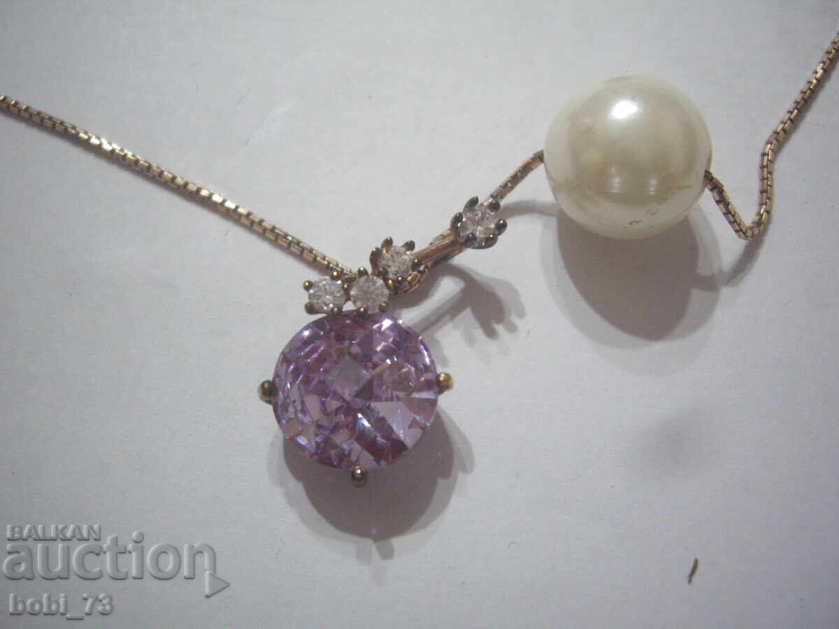 Set of gold-plated silver necklace with earrings with price 80.00 BGN | € 40.90 Set of gold-plated silver necklace with earrings with price 80.00 BGN | € 40.90