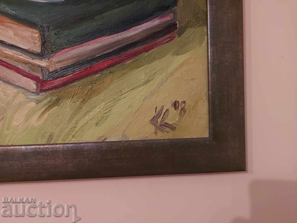 Tablou în ulei de mari dimensiuni, natură statică 81/68 cm cu preț € 40.00 | 78.23 BGN Tablou în ulei de mari dimensiuni, natură statică 81/68 cm cu preț € 40.00 | 78.23 BGN