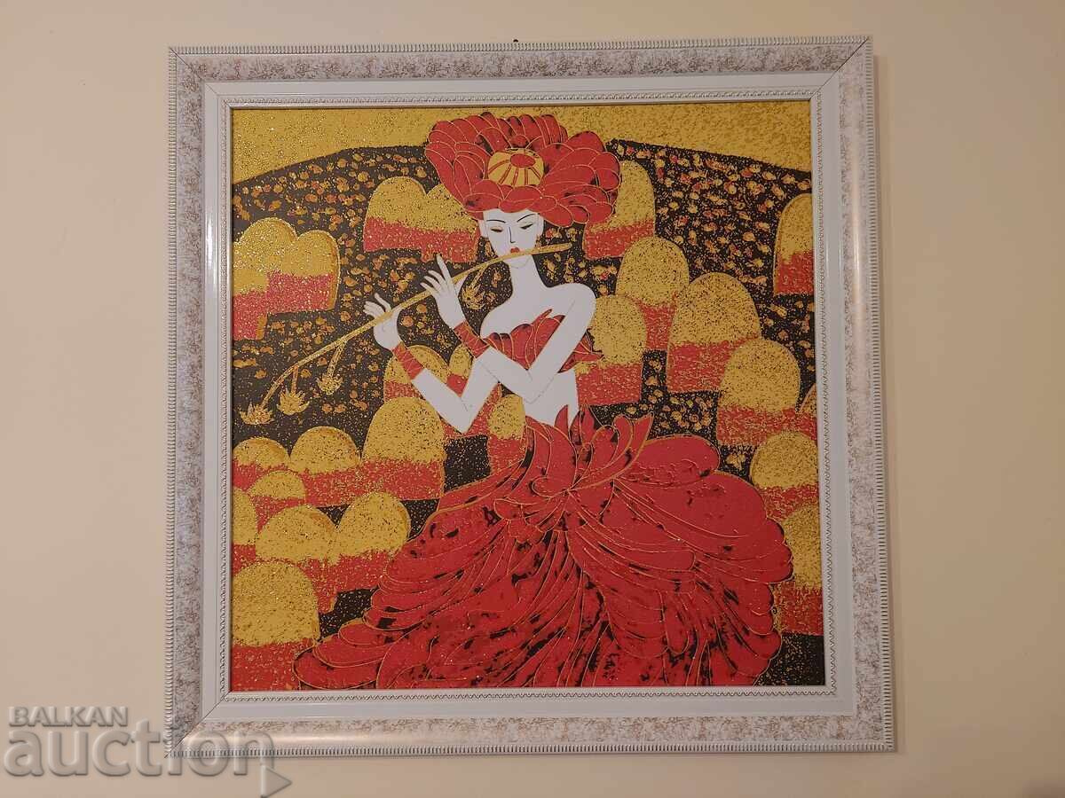 Large relief painting 69/69 cm Large relief painting 69/69 cm