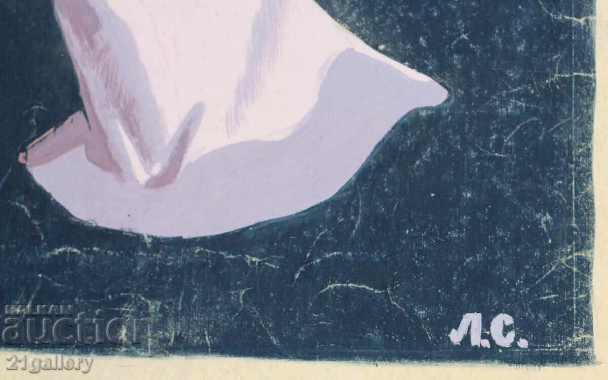 Delivery of Old tempera painting, portrait, signed Delivery of Old tempera painting, portrait, signed