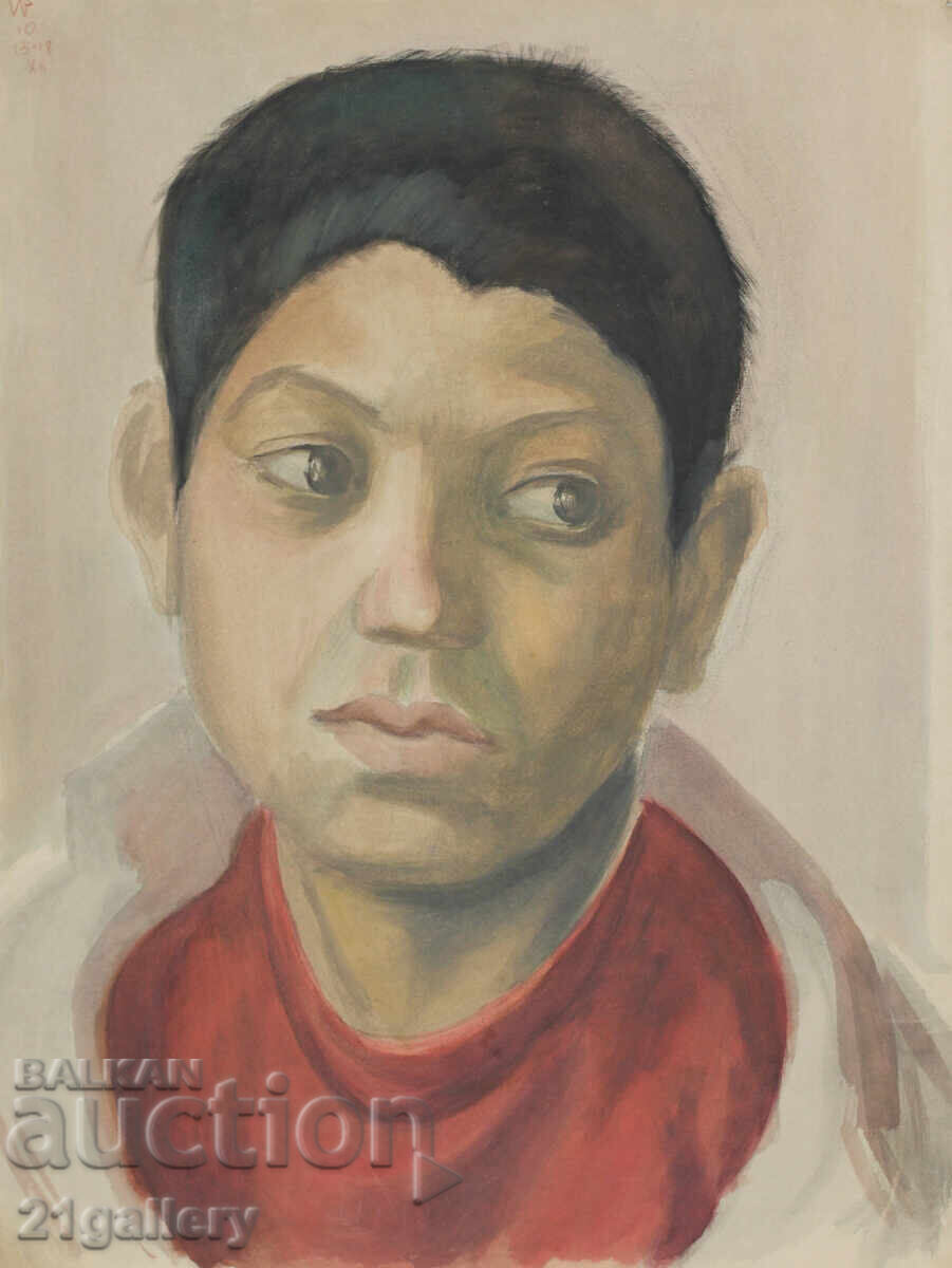 Old watercolor painting, portrait of a boy, signed with price 600.00 BGN | € 306.78 Old watercolor painting, portrait of a boy, signed with price 600.00 BGN | € 306.78
