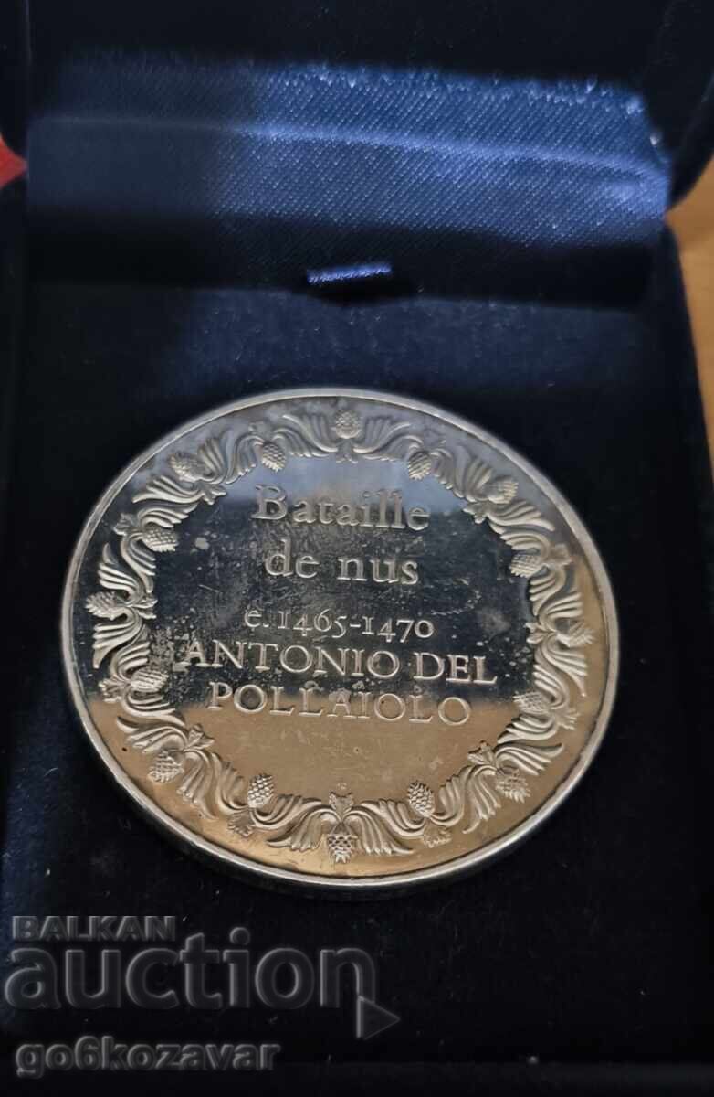 Bătălia de Nus Medalion Imens Plachetă, Argint 0,950. Rare! cu preț 360.00 BGN | € 184.07 Bătălia de Nus Medalion Imens Plachetă, Argint 0,950. Rare! cu preț 360.00 BGN | € 184.07