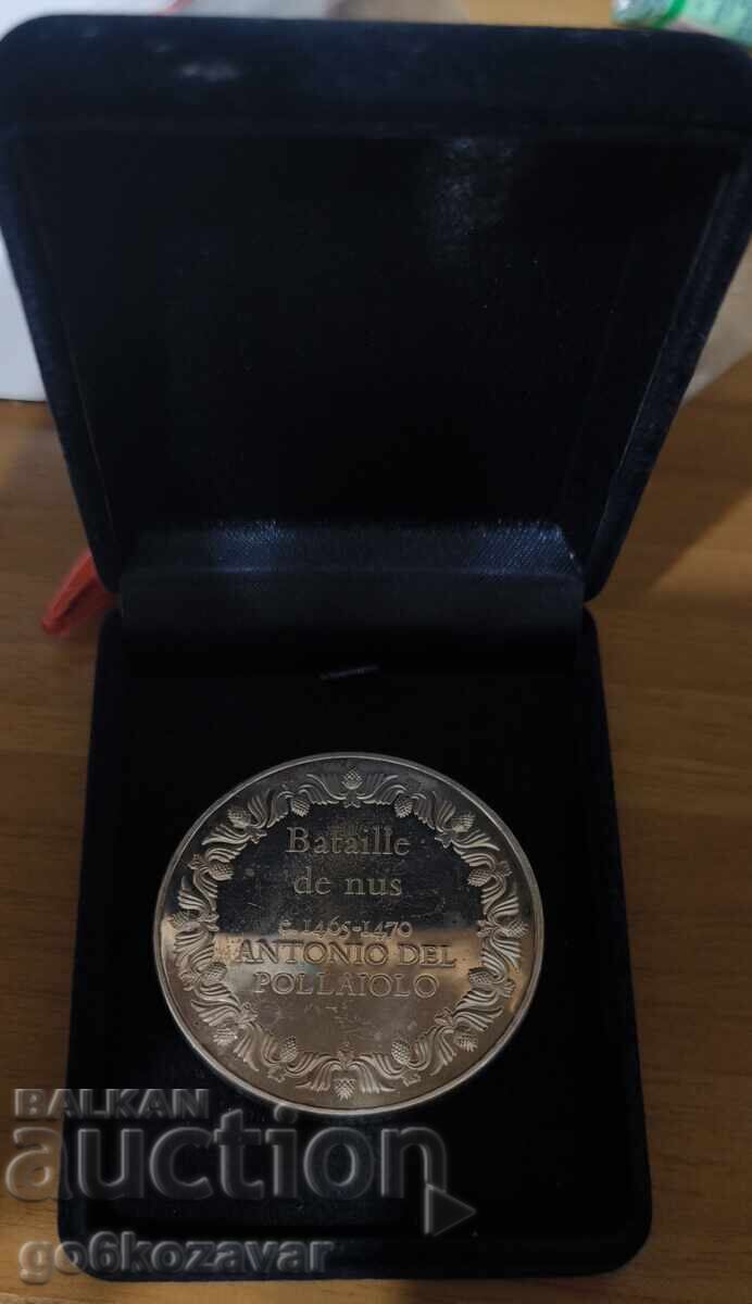 Licitație Bătălia de Nus Medalion Imens Plachetă, Argint 0,950. Rare! Licitație Bătălia de Nus Medalion Imens Plachetă, Argint 0,950. Rare!