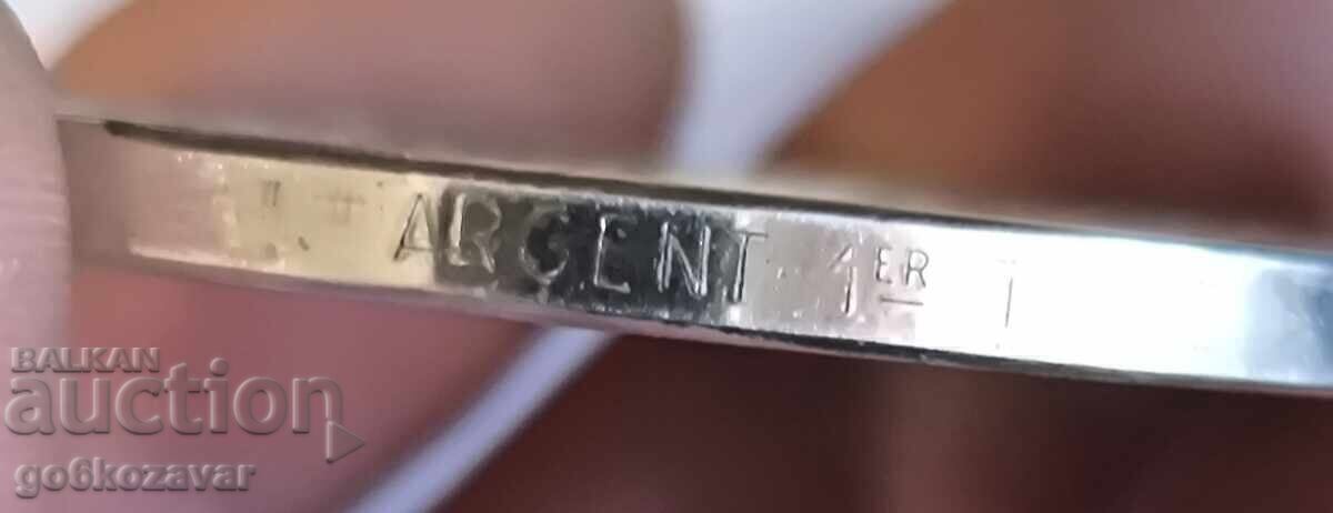 Bătălia de Nus Medalion Imens Plachetă, Argint 0,950. Rare! - 7