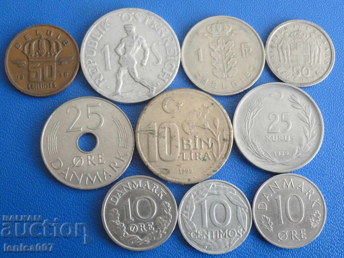 Monede (10 bucăți) cu preț 3.30 BGN | € 1.69