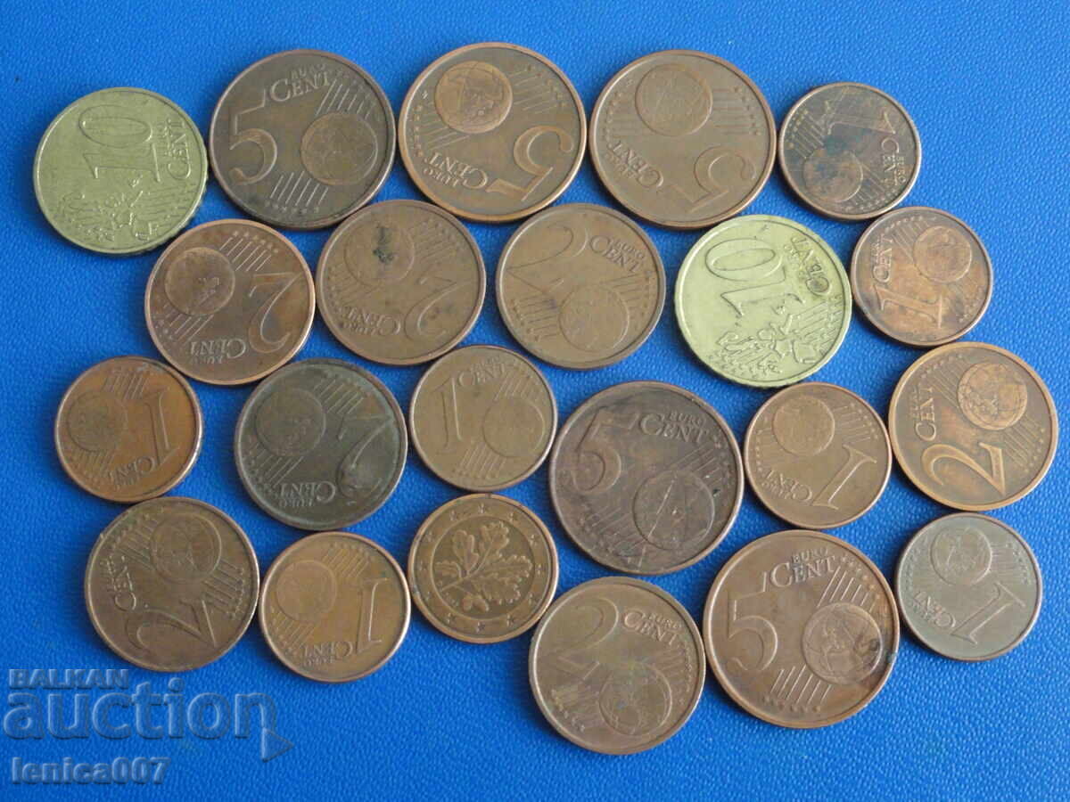 Delivery of Euro cents (22 pieces) Delivery of Euro cents (22 pieces)