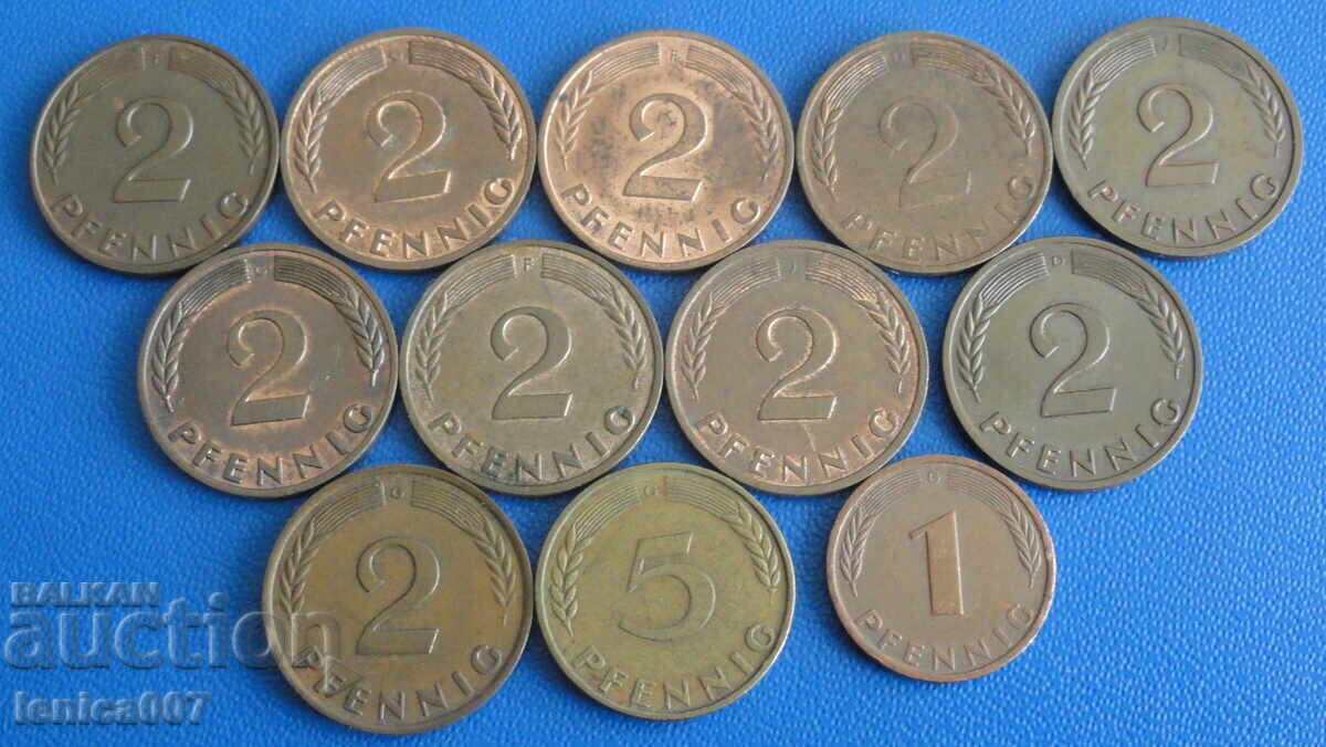 Delivery of Germany (FRG) - Coins (12 pieces) Delivery of Germany (FRG) - Coins (12 pieces)