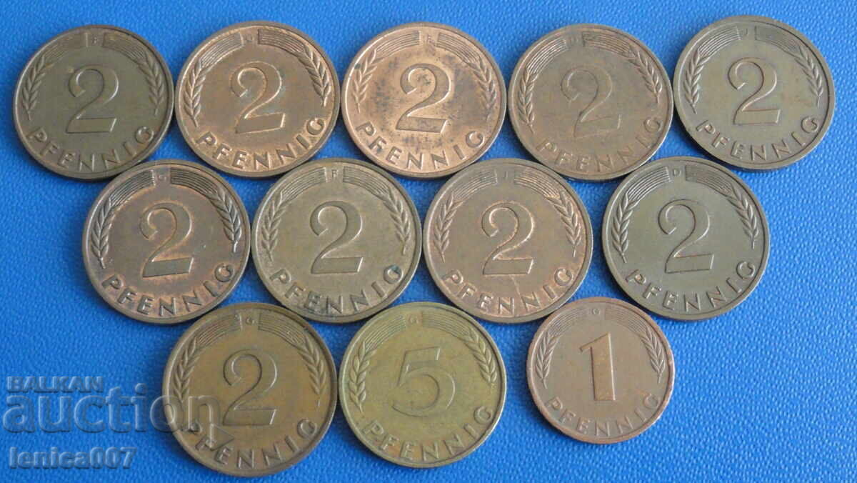 Germany (FRG) - Coins (12 pieces) - 6 Germany (FRG) - Coins (12 pieces) - 6