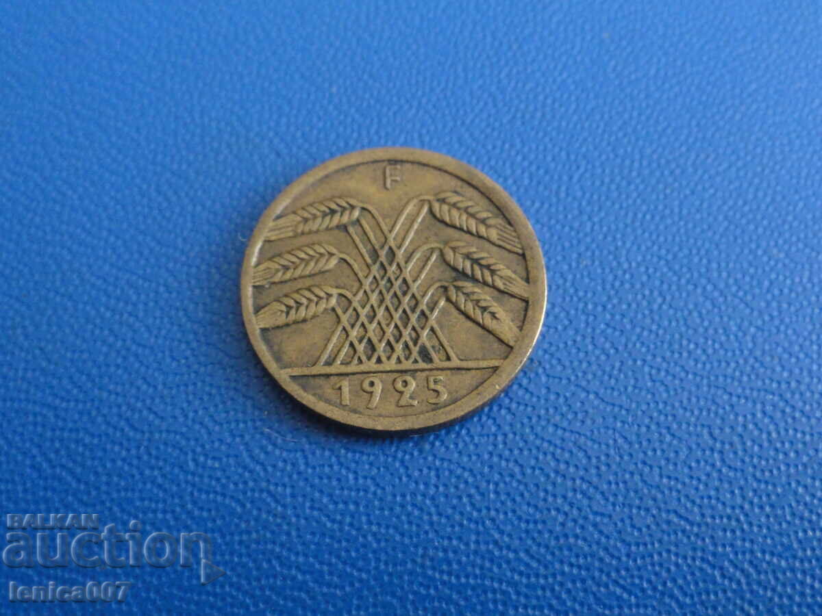 Germany 1925 - 5 Pfennig (F) - 5 Germany 1925 - 5 Pfennig (F) - 5