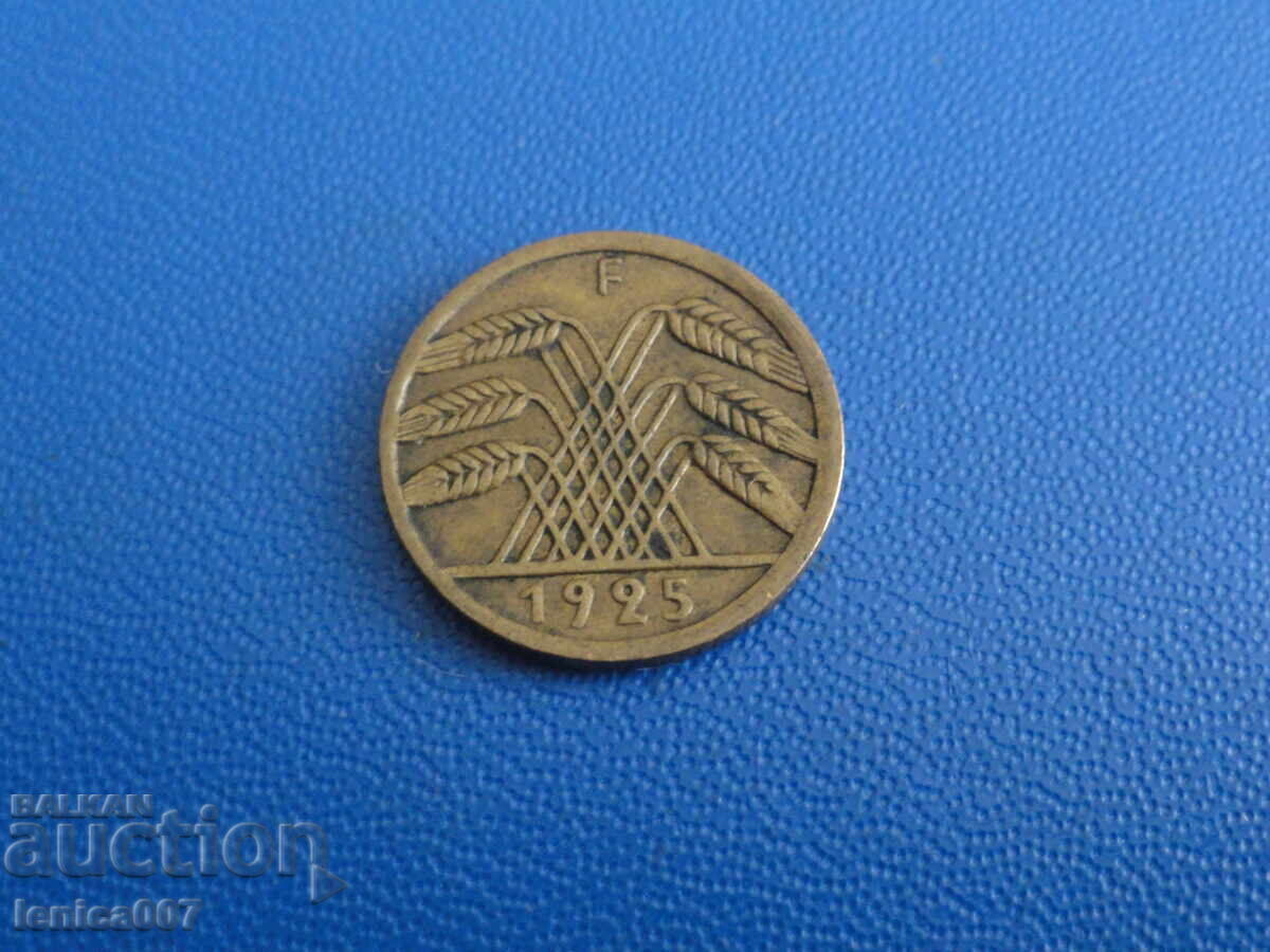 Германия 1925г. - 5 пфенига (F)