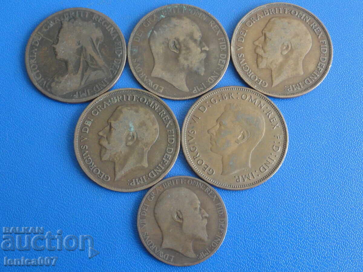 United Kingdom 1896-1947 - Coins (9 pieces) with price 18.90 BGN | € 9.66 United Kingdom 1896-1947 - Coins (9 pieces) with price 18.90 BGN | € 9.66