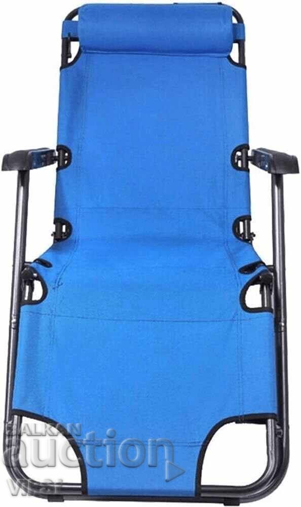 Șezlong pliabil, Albastru, 153x60x80 cm cu preț 99.50 BGN | € 50.87 Șezlong pliabil, Albastru, 153x60x80 cm cu preț 99.50 BGN | € 50.87