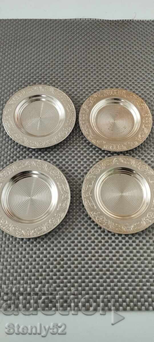 4 pcs aluminum stands for porcelain teapots, cups 4 pcs aluminum stands for porcelain teapots, cups