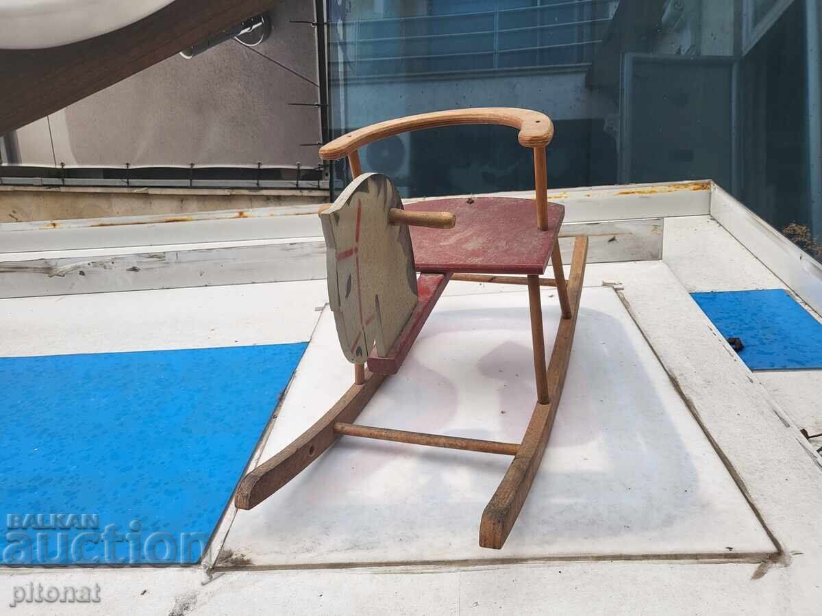 Children's wooden rocking horse from the Soviet era with price 55.00 BGN | € 28.12