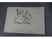 Vasil Penchev desen proiect de caricatură în zorii comunismului