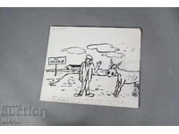 Desen de Vasil Penchev, proiect caricatură pentru siloz