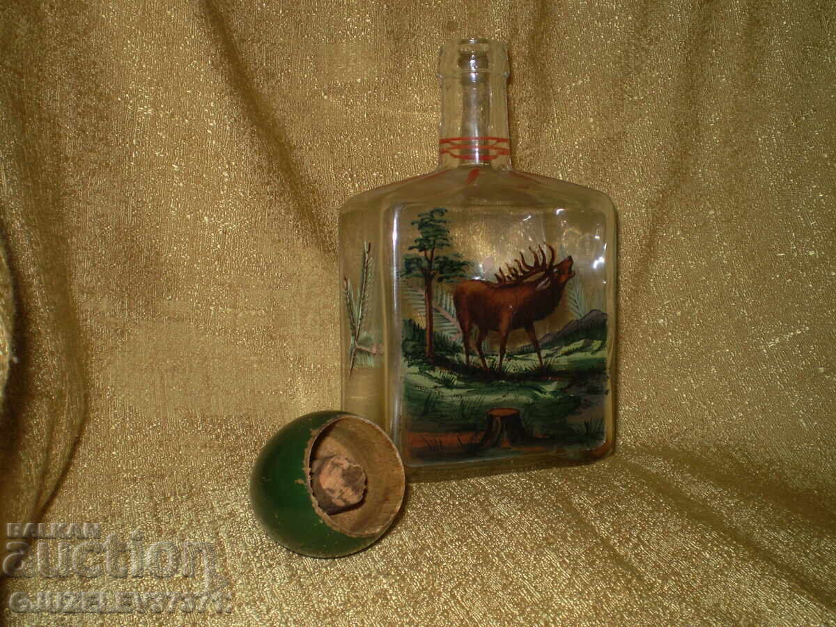 Beautiful liqueur bottle, hunting decor, branches and deer with price 139.00 BGN | € 71.07 Beautiful liqueur bottle, hunting decor, branches and deer with price 139.00 BGN | € 71.07