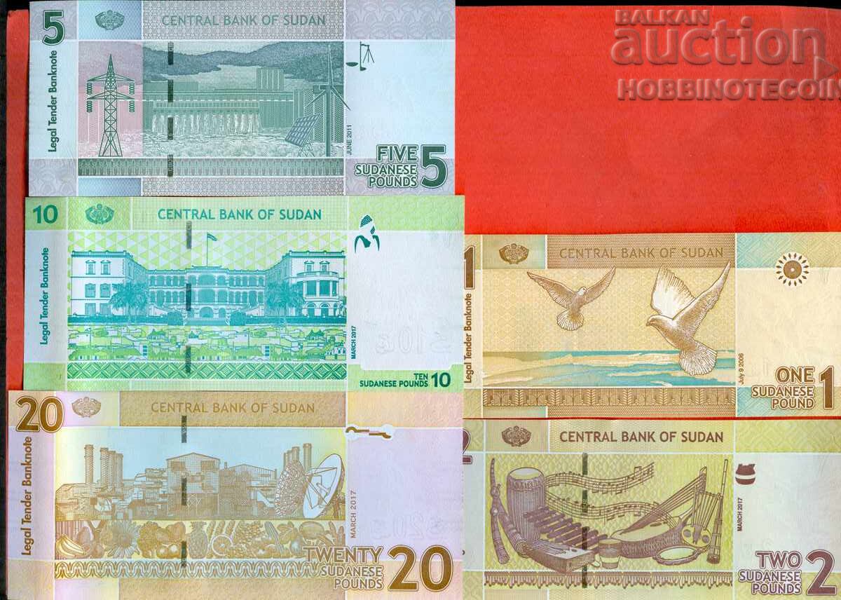 SUDAN Sudan 1 2 5 10 20 Pounds Set NEW UNC with price 16.99 BGN | € 8.69 SUDAN Sudan 1 2 5 10 20 Pounds Set NEW UNC with price 16.99 BGN | € 8.69