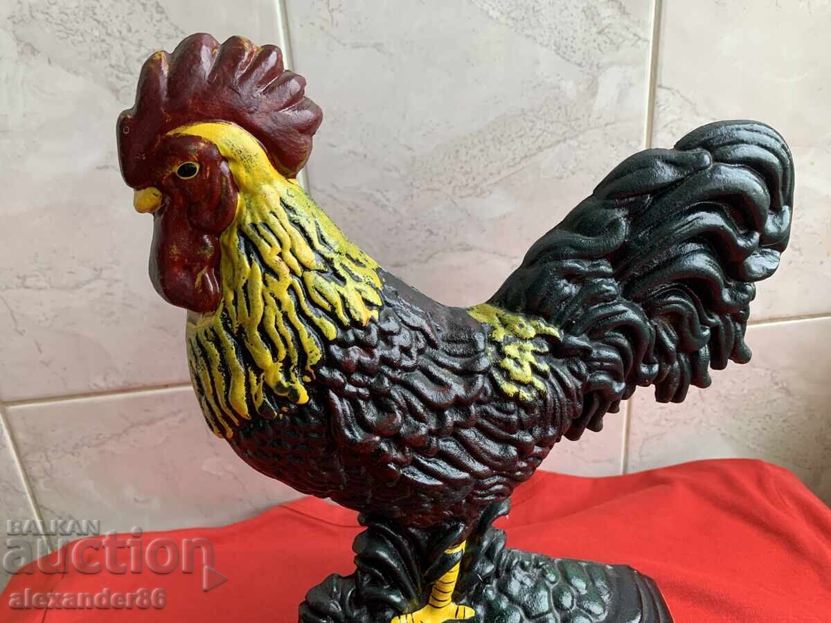 Delivery of Old cast iron rooster Delivery of Old cast iron rooster
