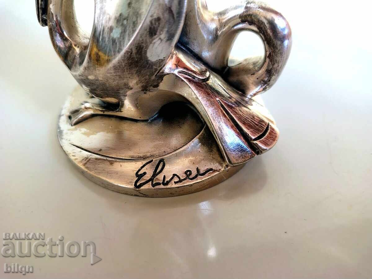 Wonderful Silver-Plated Figurine - Swans - 5