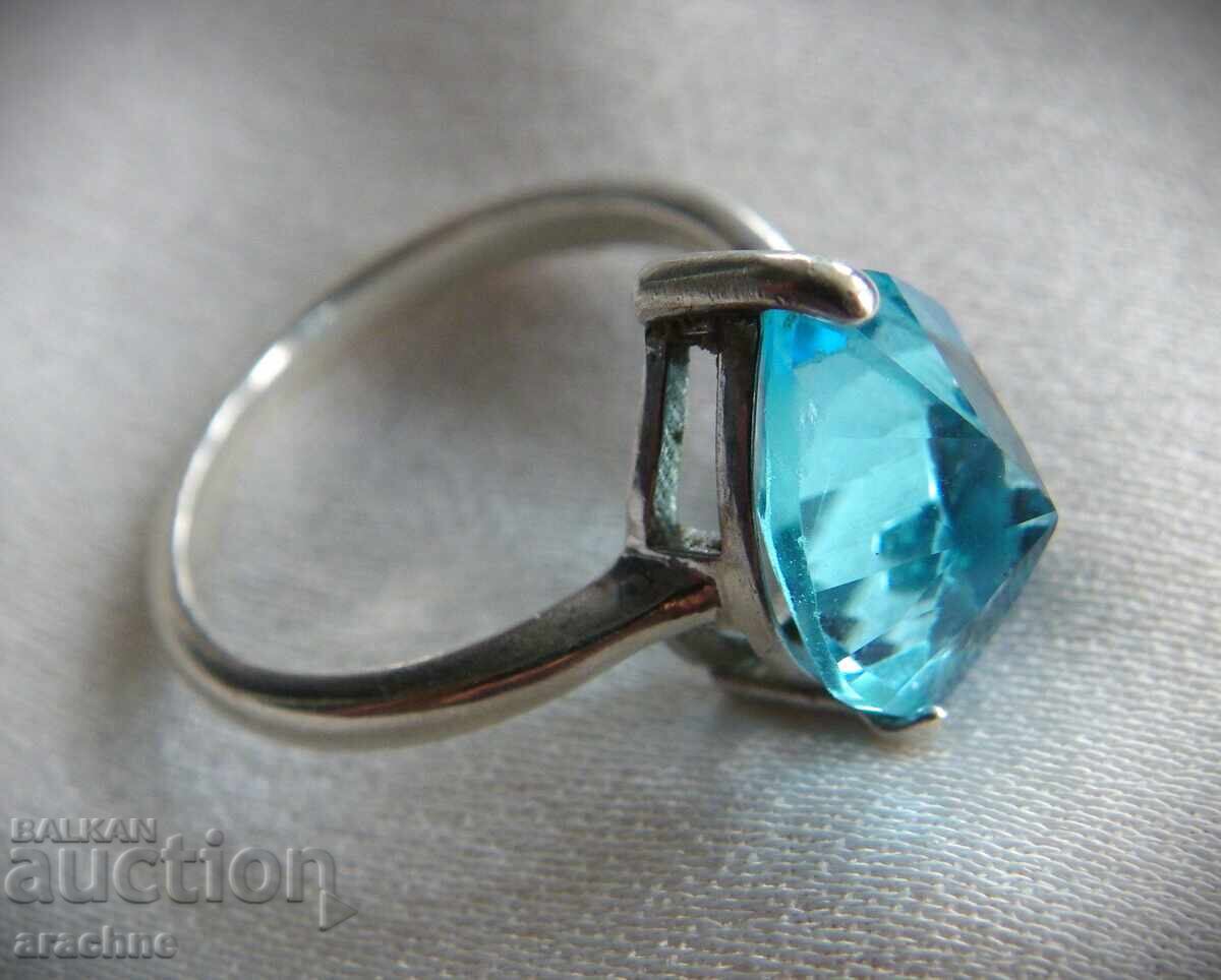 Silver Western European Ring with Topaz with price 110.00 BGN | € 56.24 Silver Western European Ring with Topaz with price 110.00 BGN | € 56.24