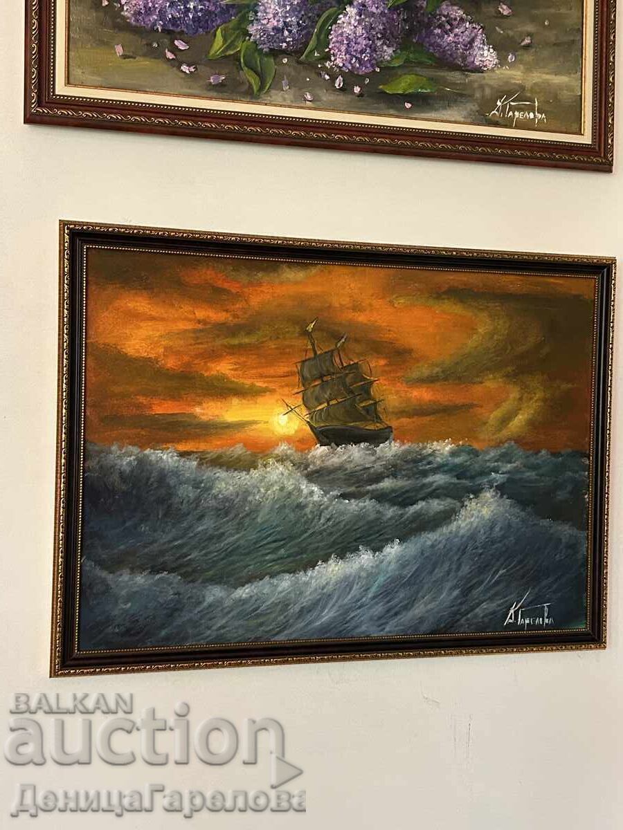 Denitsa Garelova Oil Painting, Framed 58/78 "Storm" - 5 Denitsa Garelova Oil Painting, Framed 58/78 "Storm" - 5