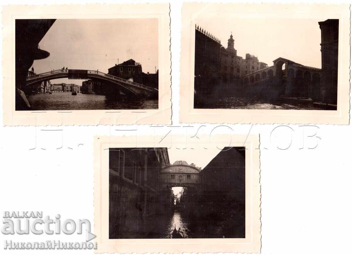 Auction  1937 5x SMALL OLD PHOTOS VENICE BULGARIANS ON EXCURSION D586