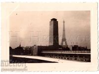 1937 FOTOGRAFIE MICĂ VECHE PARIS VEDERE DE PE RÂUL SEINE D589