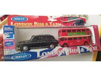 Set metalic Autobuz londonez și taxi