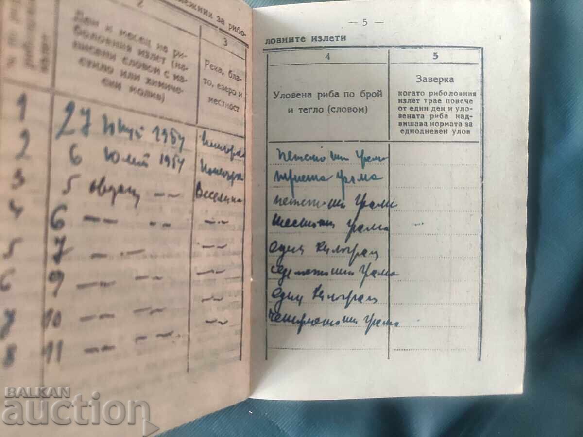 Licitație Bilet de pescuit NRB